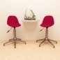 vidaXL Sillas de comedor giratorias 2 unidades tela rojo vino tinto 