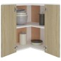 vidaXL Armario colgante esquina madera de ingeniería roble 57x57x60 cm