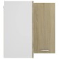 vidaXL Armario colgante esquina madera de ingeniería roble 57x57x60 cm