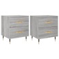 vidaXL Mesitas noche 2 uds madera ingeniería gris Sonoma 40x35x47,5 cm vidaXL Mesitas noche 2 uds madera ingeniería gris Sonoma 40x35x47,5 cm