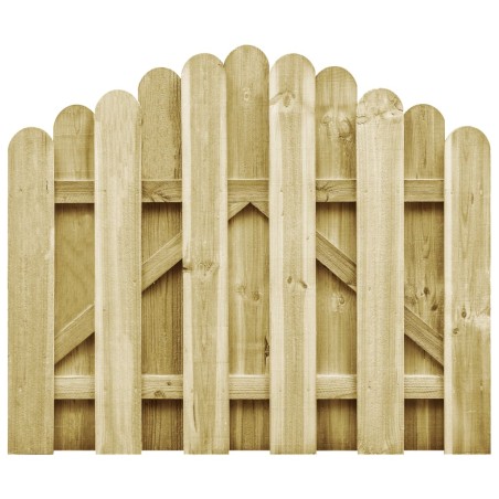 vidaXL Puerta de jardín madera de pino impregnada 100x75 cm