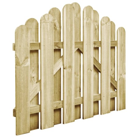vidaXL Puerta de jardín madera de pino impregnada 100x75 cm