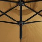 vidaXL Sombrilla doble con palo de acero taupé 600 cm vidaXL Sombrilla doble con palo de acero taupé 600 cm