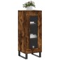 vidaXL Aparador madera de ingeniería roble ahumado 34,5x34x90 cm