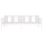 vidaXL Sofá cama madera maciza de pino blanco 90x200 cm