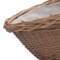 vidaXL Cesta para leña con asa sauce natural 60x44x55 cm vidaXL Cesta para leña con asa sauce natural 60x44x55 cm