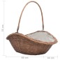 vidaXL Cesta para leña con asa sauce natural 60x44x55 cm vidaXL Cesta para leña con asa sauce natural 60x44x55 cm