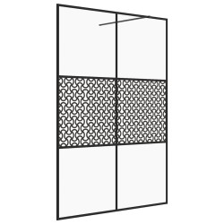 vidaXL Mampara de ducha accesible vidrio ESG claro negro 140x195 cm