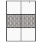 vidaXL Mampara de ducha accesible vidrio ESG claro negro 140x195 cm