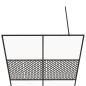vidaXL Mampara de ducha accesible vidrio ESG claro negro 140x195 cm