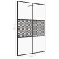 vidaXL Mampara de ducha accesible vidrio ESG claro negro 140x195 cm
