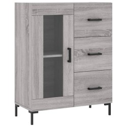 vidaXL Aparador de madera de ingeniería gris Sonoma 69,5x34x90 cm