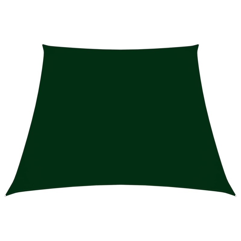 vidaXL Toldo de vela trapezoidal de tela oxford verde oscuro 3/5x4 m vidaXL Toldo de vela trapezoidal de tela oxford verde oscuro 3/5x4 m