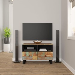 vidaXL Mueble de TV madera maciza reciclada 70x33x46 cm
