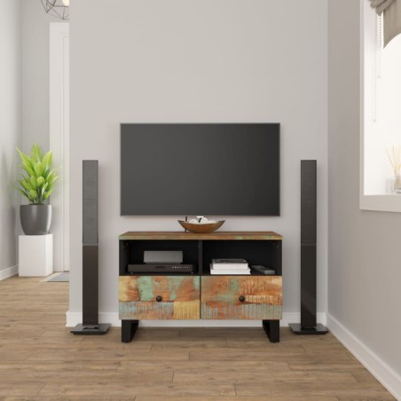 vidaXL Mueble de TV madera maciza reciclada 70x33x46 cm