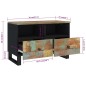 vidaXL Mueble de TV madera maciza reciclada 70x33x46 cm