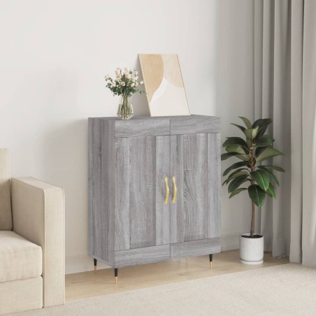 vidaXL Aparador de madera de ingeniería gris Sonoma 69,5x34x90 cm