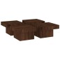 vidaXL Mesa de centro de madera contrachapada roble marrón 90x90x28 cm vidaXL Mesa de centro de madera contrachapada roble marrón 90x90x28 cm