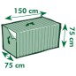 Nature Funda protectora para cojines de jardín 150x75x75 cm Nature Funda protectora para cojines de jardín 150x75x75 cm