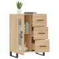 vidaXL Aparador de madera de ingeniería roble Sonoma 69,5x34x90 cm vidaXL Aparador de madera de ingeniería roble Sonoma 69,5x34x90 cm