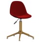 vidaXL Sillas de comedor giratorias 2 unidades terciopelo rojo tinto