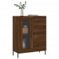 vidaXL Aparador de madera de ingeniería marrón roble 69,5x34x90 cm