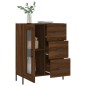 vidaXL Aparador de madera de ingeniería marrón roble 69,5x34x90 cm
