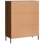 vidaXL Aparador de madera de ingeniería marrón roble 69,5x34x90 cm