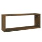 vidaXL Estantes cúbicos de pared 6 uds madera roble ahumado 60x15x23cm vidaXL Estantes cúbicos de pared 6 uds madera roble ahumado 60x15x23cm