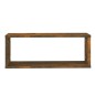vidaXL Estantes cúbicos de pared 6 uds madera roble ahumado 60x15x23cm vidaXL Estantes cúbicos de pared 6 uds madera roble ahumado 60x15x23cm