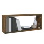 vidaXL Estantes cúbicos de pared 6 uds madera roble ahumado 60x15x23cm vidaXL Estantes cúbicos de pared 6 uds madera roble ahumado 60x15x23cm