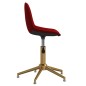 vidaXL Sillas de comedor giratorias 2 unidades terciopelo rojo tinto