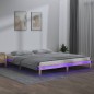 vidaXL Estructura de cama con LED Super King madera maciza 180x200 cm