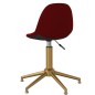 vidaXL Sillas de comedor giratorias 2 unidades terciopelo rojo tinto