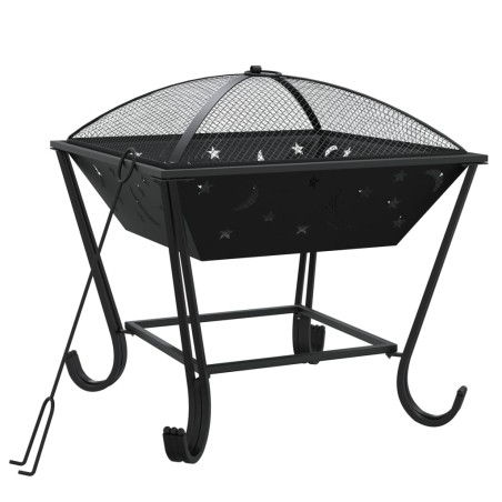 vidaXL Brasero con atizador acero XXL 50 cm