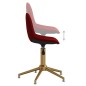vidaXL Sillas de comedor giratorias 2 unidades terciopelo rojo tinto