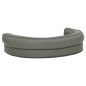 vidaXL Colchón de cama de perro ergonómico aspecto lino gris 75x53 cm