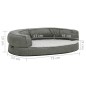 vidaXL Colchón de cama de perro ergonómico aspecto lino gris 75x53 cm