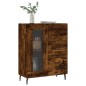 vidaXL Aparador de madera de ingeniería roble ahumado 69,5x34x90 cm vidaXL Aparador de madera de ingeniería roble ahumado 69,5x34x90 cm