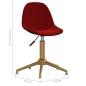 vidaXL Sillas de comedor giratorias 2 unidades terciopelo rojo tinto