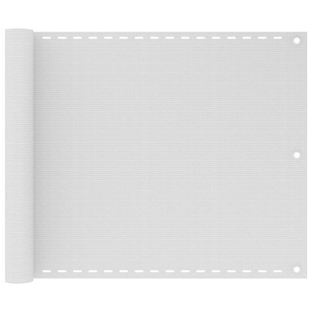 vidaXL Toldo para balcón HDPE 75x400 cm blanco