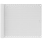 vidaXL Toldo para balcón HDPE 75x400 cm blanco