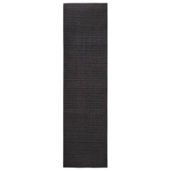 vidaXL Alfombra de sisal natural negro 80x300 cm