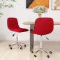 vidaXL Sillas de comedor giratorias 2 unidades tela rojo tinto vidaXL Sillas de comedor giratorias 2 unidades tela rojo tinto