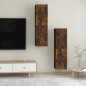 vidaXL Muebles TV de pared 2 uds color roble ahumado 30,5x30x110 cm vidaXL Muebles TV de pared 2 uds color roble ahumado 30,5x30x110 cm