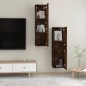 vidaXL Muebles TV de pared 2 uds color roble ahumado 30,5x30x110 cm vidaXL Muebles TV de pared 2 uds color roble ahumado 30,5x30x110 cm