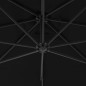 vidaXL Sombrilla voladiza con poste de acero negro 250x250 cm vidaXL Sombrilla voladiza con poste de acero negro 250x250 cm