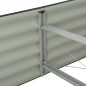 vidaXL Arriate de acero galvanizado gris 320x80x44 cm vidaXL Arriate de acero galvanizado gris 320x80x44 cm