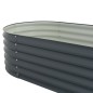 vidaXL Arriate de acero galvanizado gris 320x80x44 cm vidaXL Arriate de acero galvanizado gris 320x80x44 cm
