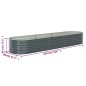 vidaXL Arriate de acero galvanizado gris 320x80x44 cm vidaXL Arriate de acero galvanizado gris 320x80x44 cm